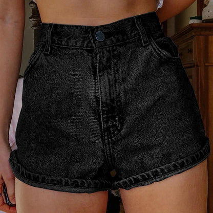 Pantalones cortos para mujer, pantalones vaqueros, pantalones vaqueros, pantalones bordados florales, cintura alta, informales, bolsillos regulares, empalme elegante, otoño