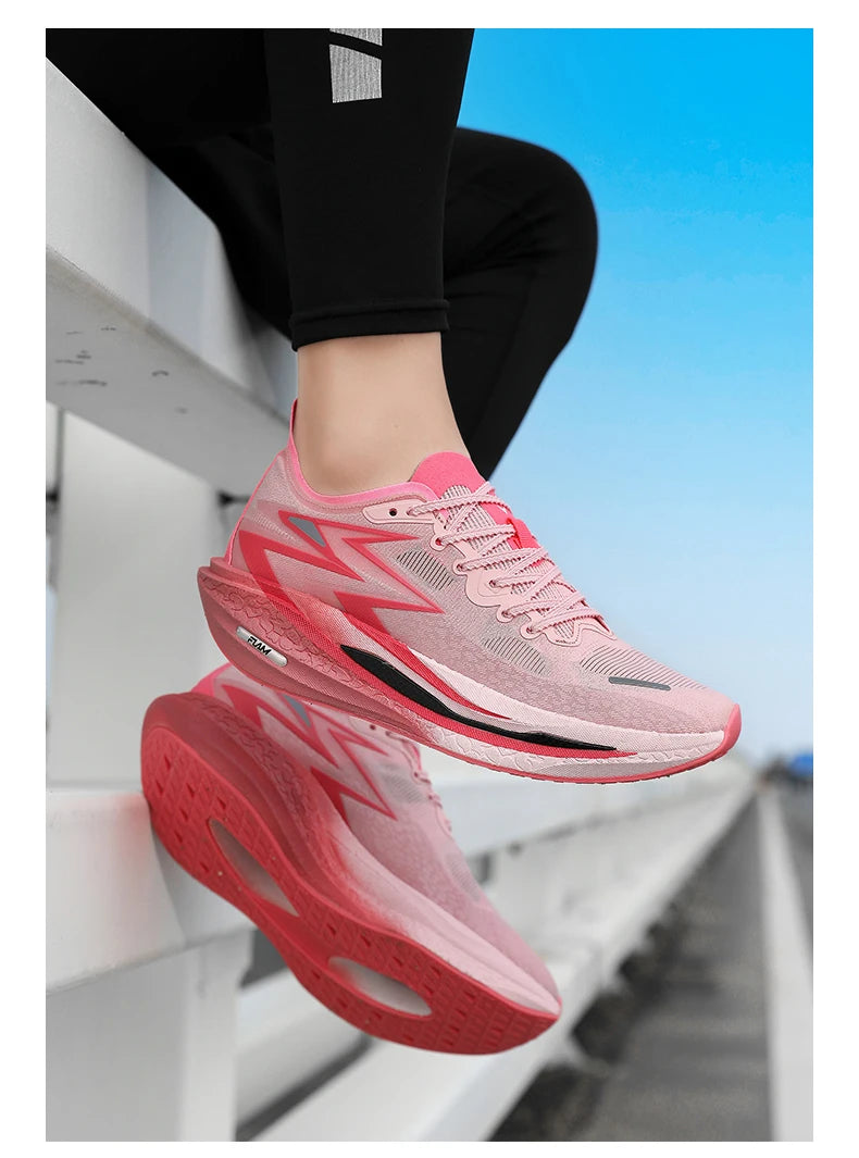 Zapatillas para correr especialidad tabla de carbono maratón hombres deportes transpirables ligeros mujeres cómodas zapatillas deportivas antideslizantes ﻿