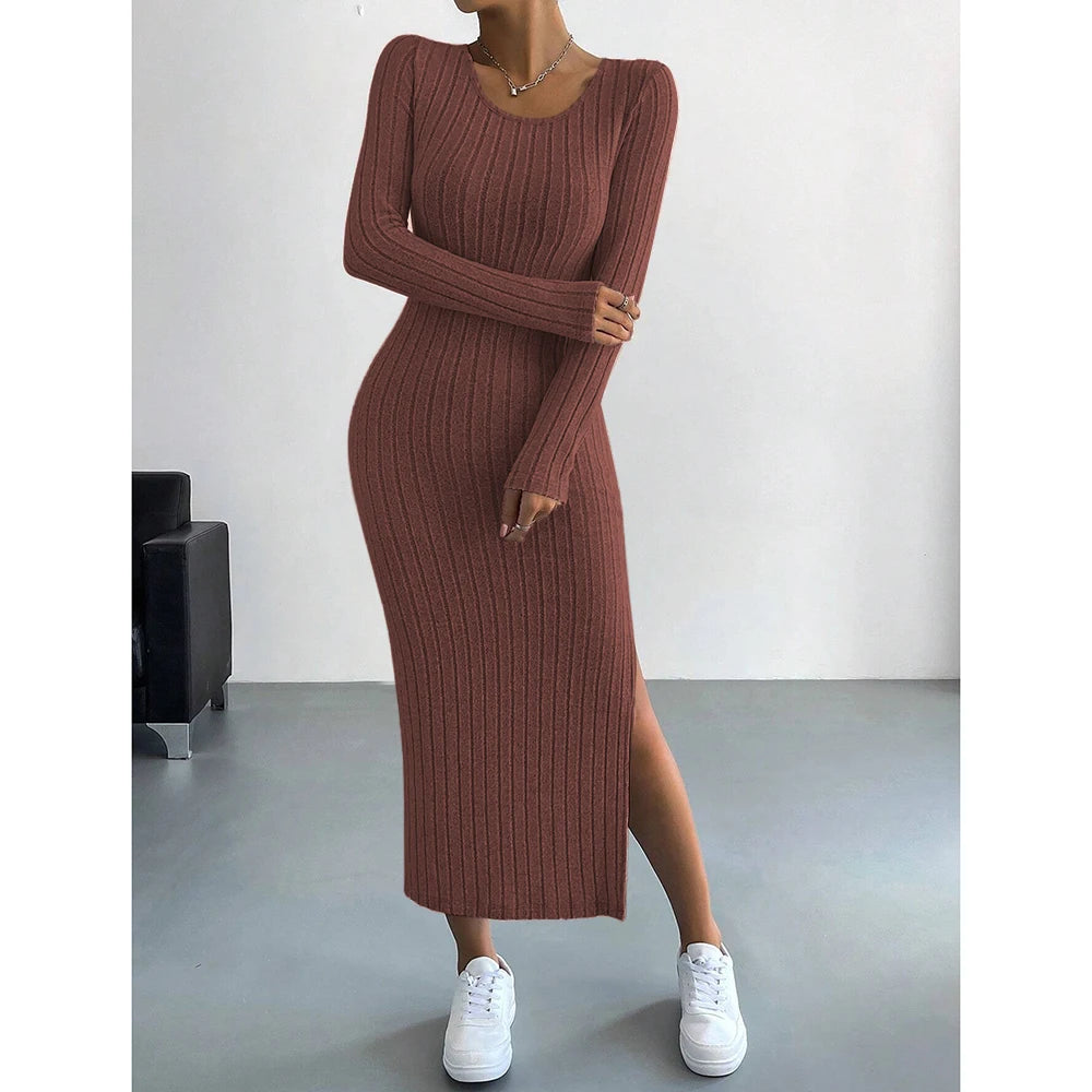 Women's Autumn Dresses French Plain