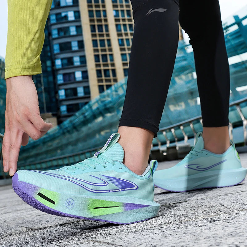 Zapatillas para correr para hombre, placa de carbono, especialidad, deportes de maratón, transpirables, ligeras, cómodas, antideslizantes, zapatillas de ocio