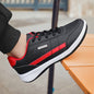 [Lightweight Running Shoes] VanWeir Men's Lightweight Running Shoes | Navy Blue & White, Stability Lace-Up Sneakers with MD/TPR Sole, Breathable Fabric Lining for Outdoor Sports, Hiking & Casual Wear